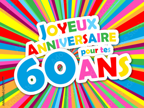 Carte Joyeux Anniversaire Pour Tes 60 Ans Fete Felicitations Stock Vector Adobe Stock Carte Joyeux Anniversaire Pour Tes 60 Ans Fete Felicitations Stock Vector Adobe Stock