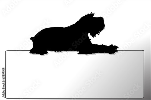 Vector silhouette of a dog.