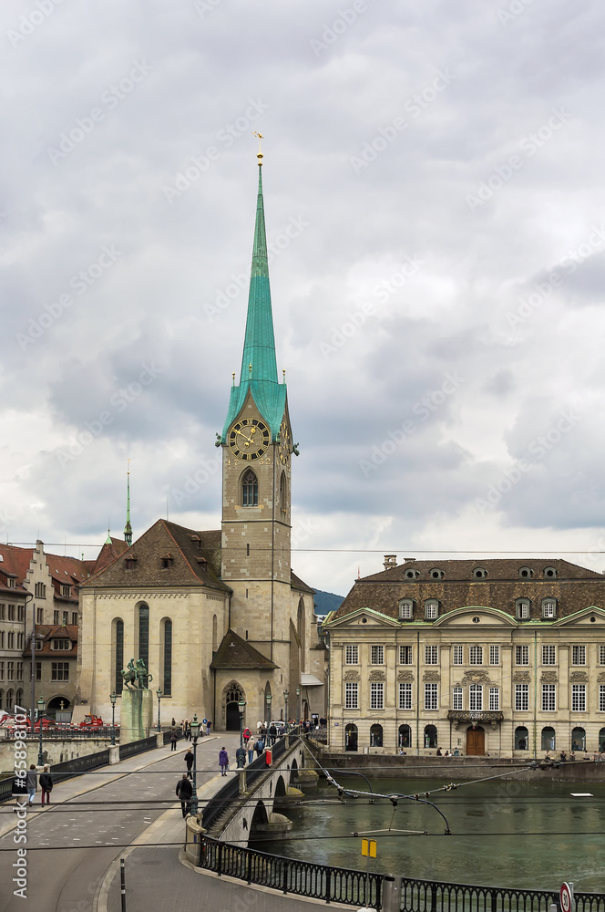 Fototapeta premium Fraumunster Church