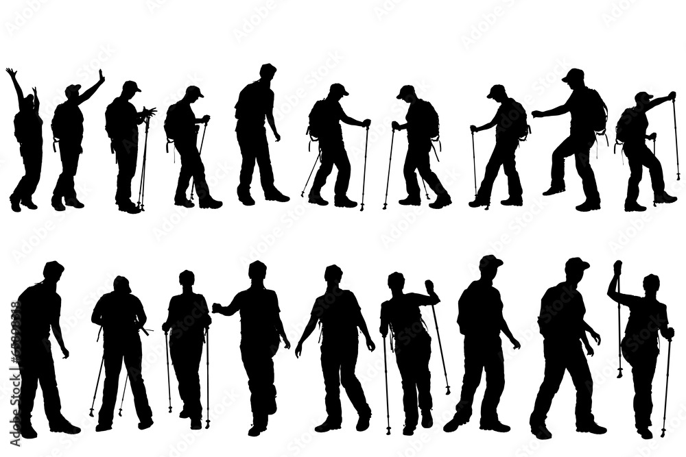 Vector silhouette of people. Vector silhouette of people.
