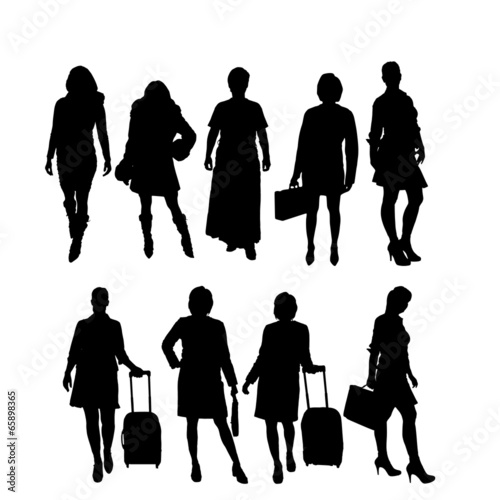 Vector silhouette of people.