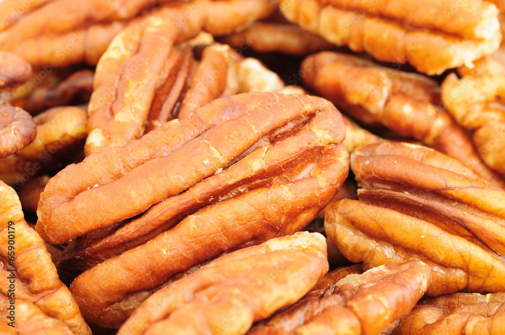 Close up view of the pecan nuts. Close up view of the pecan nuts.