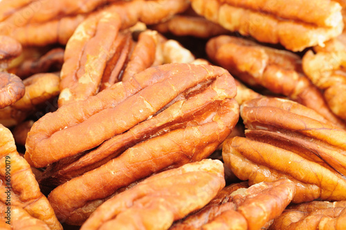 Close up view of the pecan nuts.