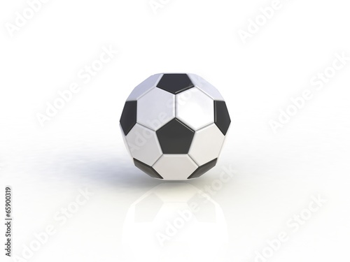 Glossy soccer ball on a white background © miro7833