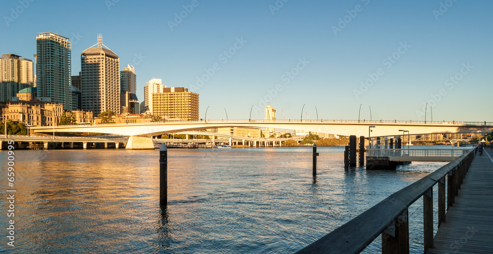Brisbane, Queensland, skyline at sunset