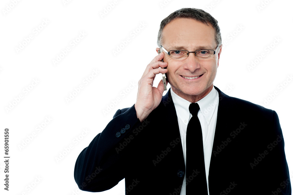 Happy business man making a call Happy business man making a call