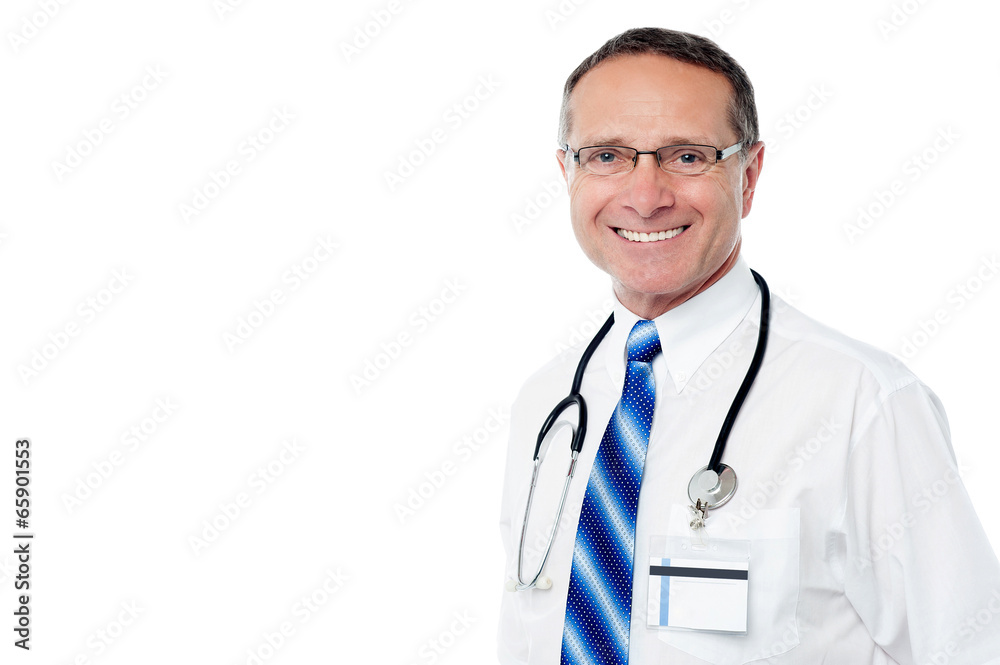 Smiling doctor with stethoscope Smiling doctor with stethoscope