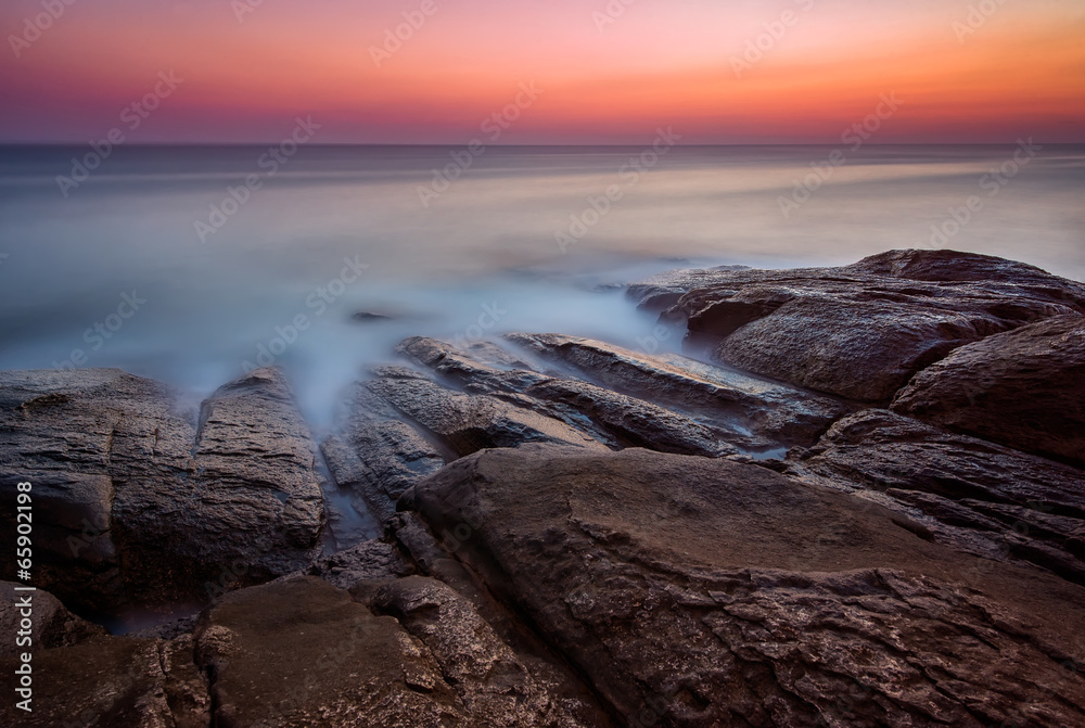 Wonderful long exposure sea sunrise