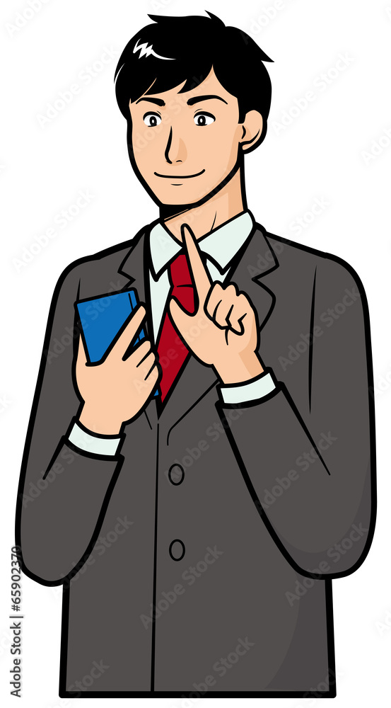 スマホを使う男性