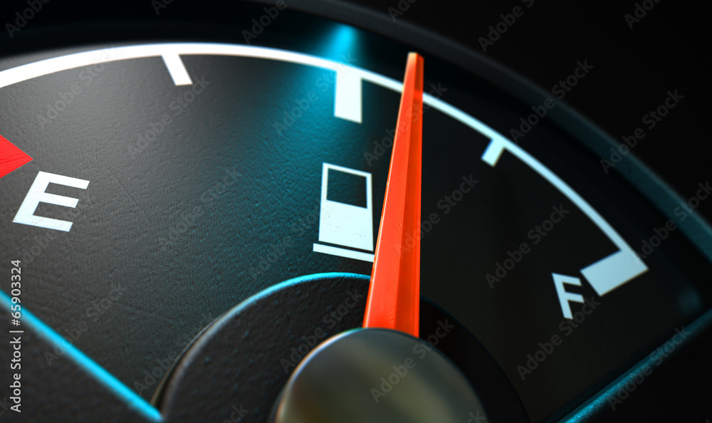 Fototapeta premium Gas Gage Illuminated Half