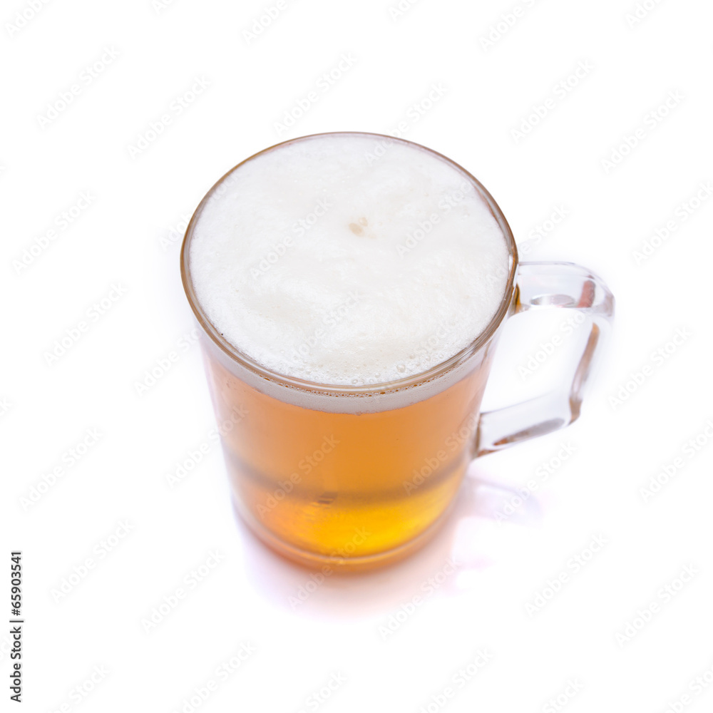 Isolated beer in glass mug Isolated beer in glass mug
