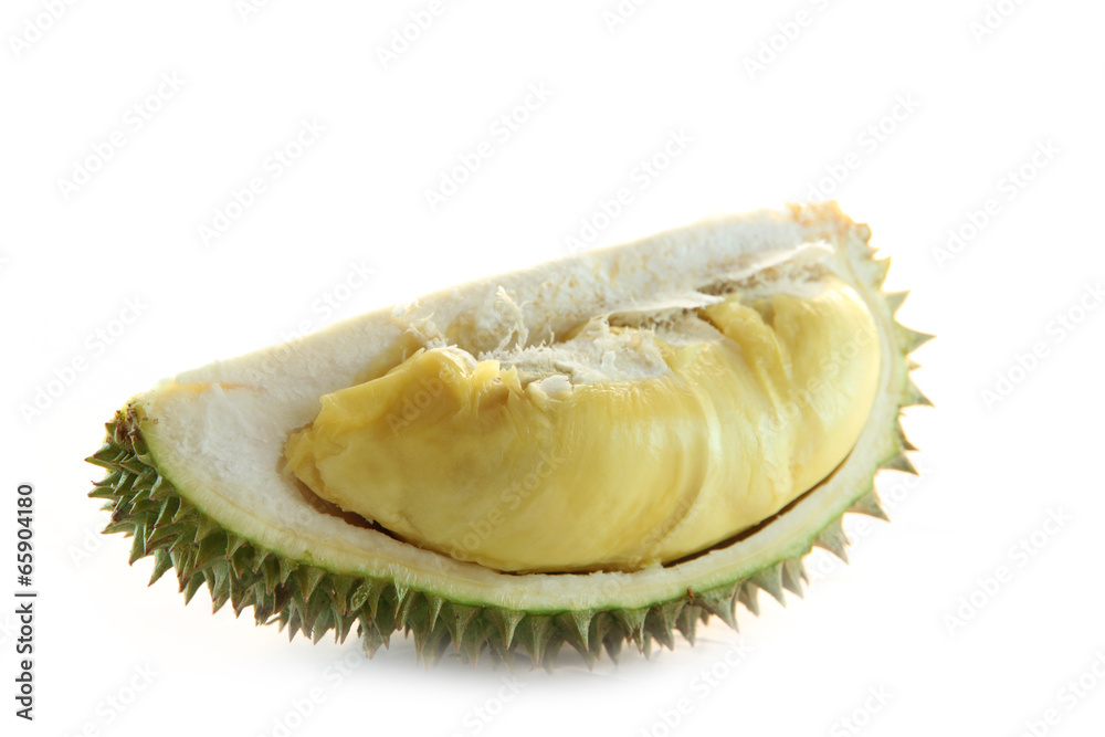 peeled durian isolated. peeled durian isolated.