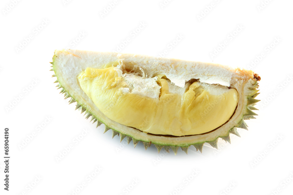 peeled durian isolated. peeled durian isolated.