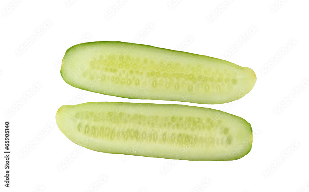 fresh cucumber to slices of isolated. fresh cucumber to slices of isolated.