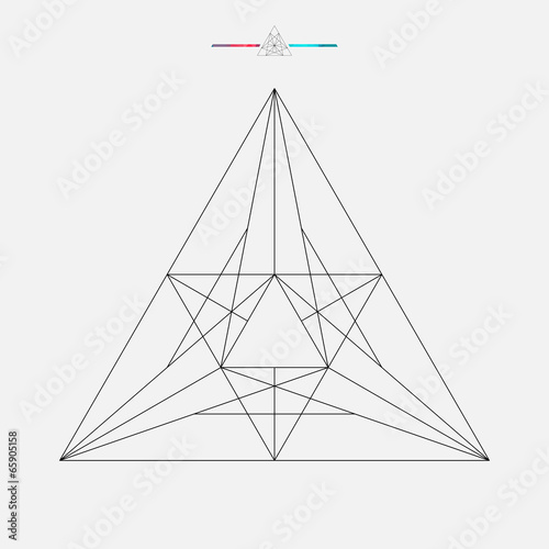 Geometric shape, vector triangle isolated