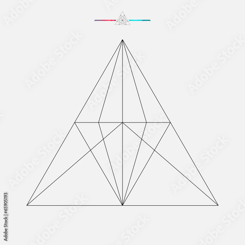 Geometric shape, vector triangle isolated