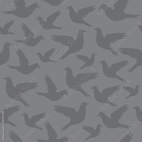 Birds silhouette  seamless pattern