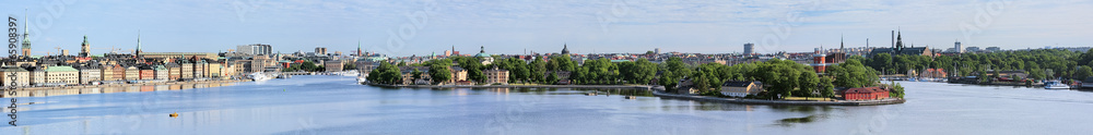 Wide panorama of Stockholm, Sweden