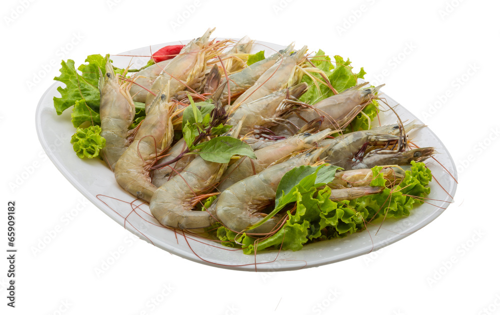 Raw tiger shrimps Raw tiger shrimps