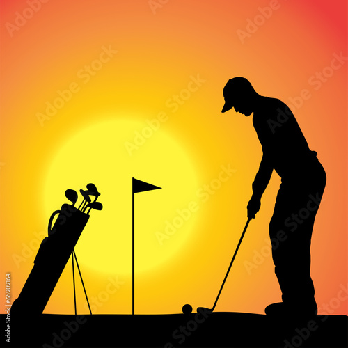 Vector silhouette of a man.