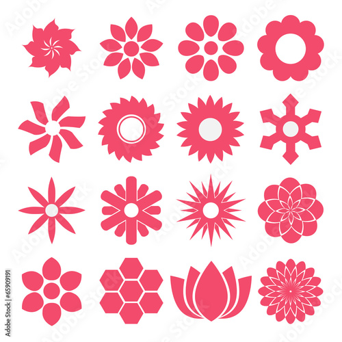 Fototapeta Naklejka Na Ścianę i Meble -  Vector of Flowers in pink