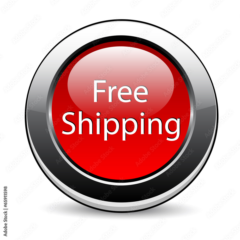 Red free shipping button Red free shipping button