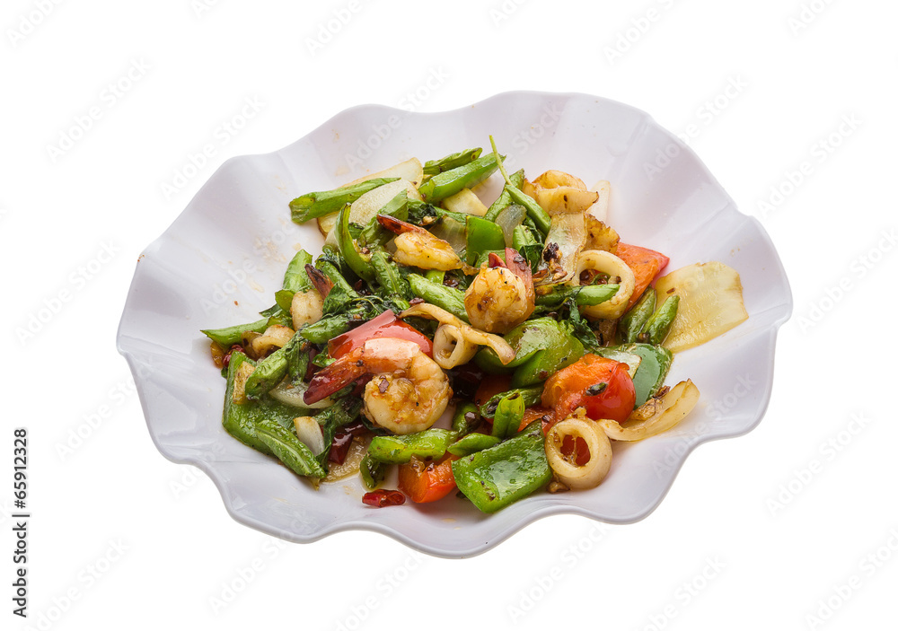 Seafood with vegetables Seafood with vegetables