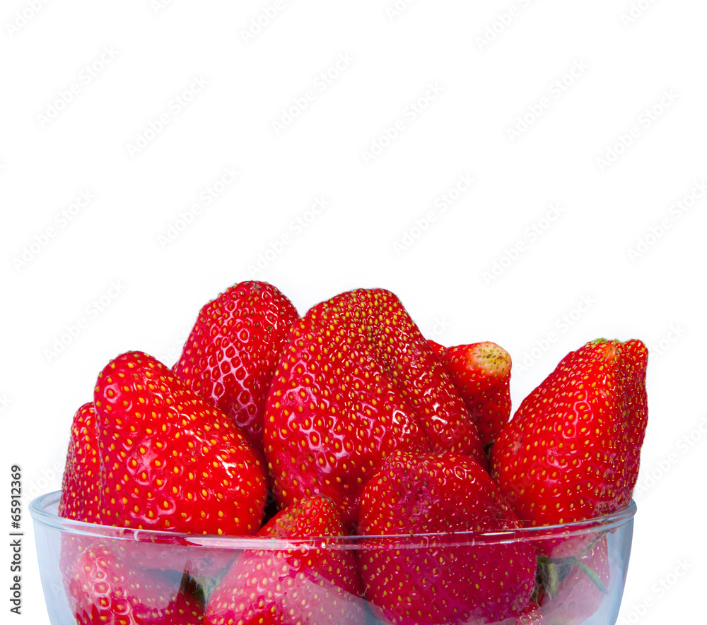 Fresh strawberries isolated