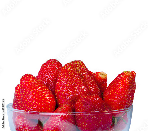 Fresh strawberries isolated photo