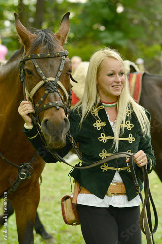 hungarian hussar woman photo