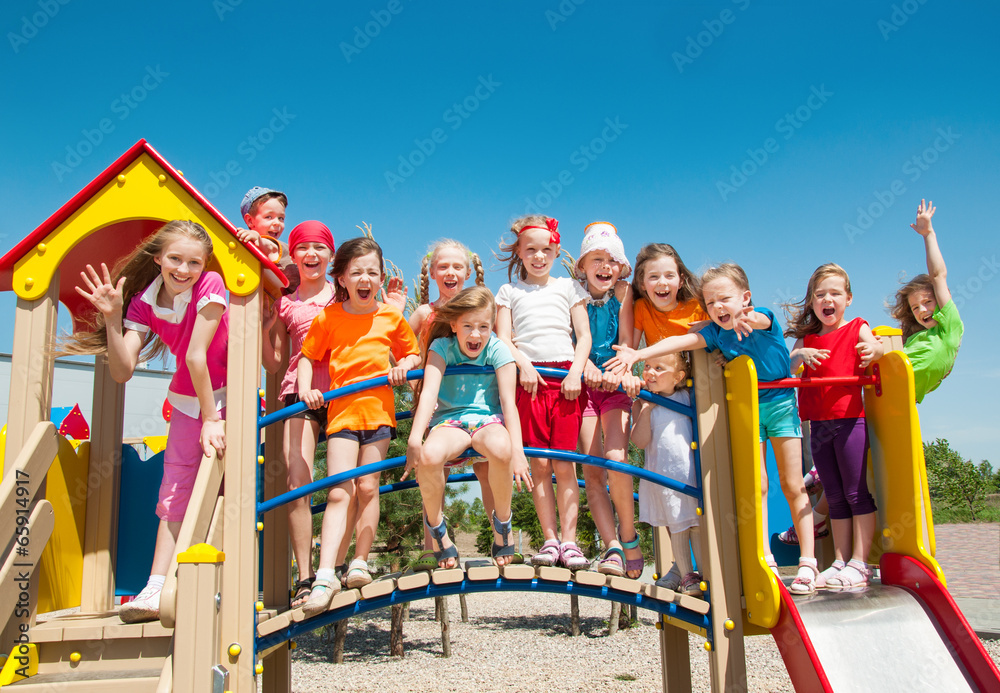 Fototapeta premium Funny children outdoors