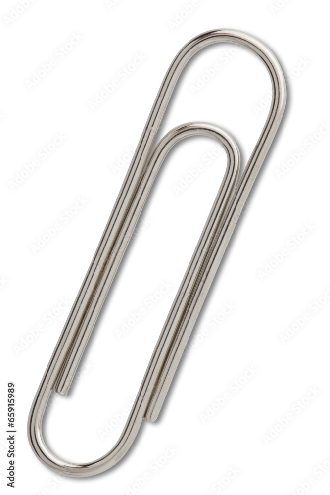 Paper Clip on white with clipping path Paper Clip on white with clipping path