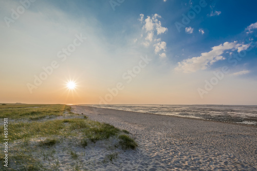 Nordsee in Nordfriesland Sonnenuntergang