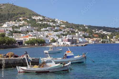 Fischerboote im Hafen von Agia Marina  Leros