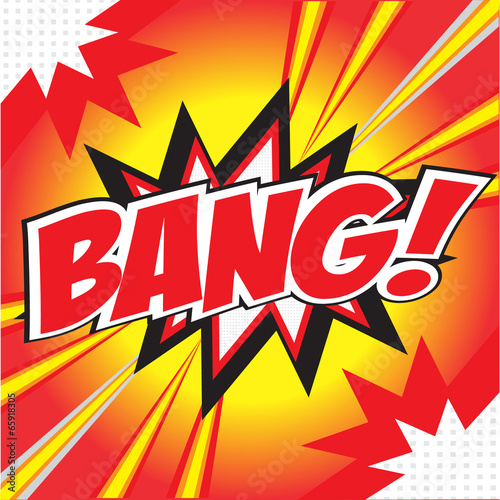 BANG! comic wording design for comic background