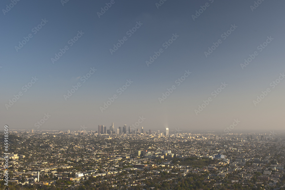 Los Angeles City in California. Aerial View