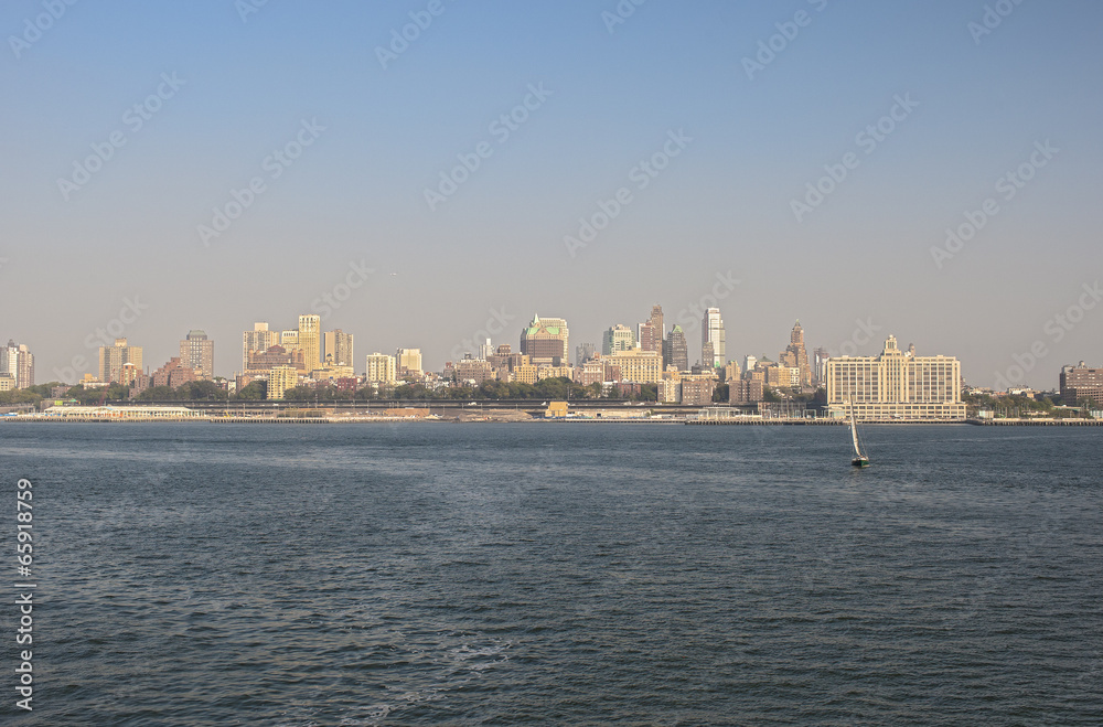 Manhattan Skyline  over Hudson River, New York City
