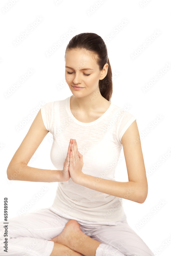young beautiful yoga posing on a studio background1 young beautiful yoga posing on a studio background1