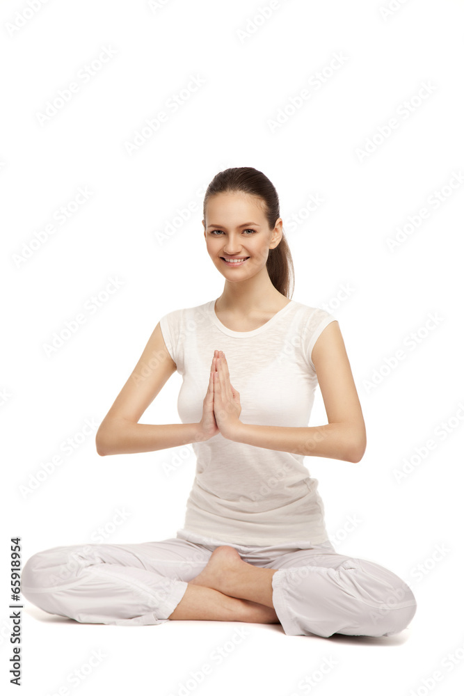 young beautiful yoga posing on a studio background3 young beautiful yoga posing on a studio background3