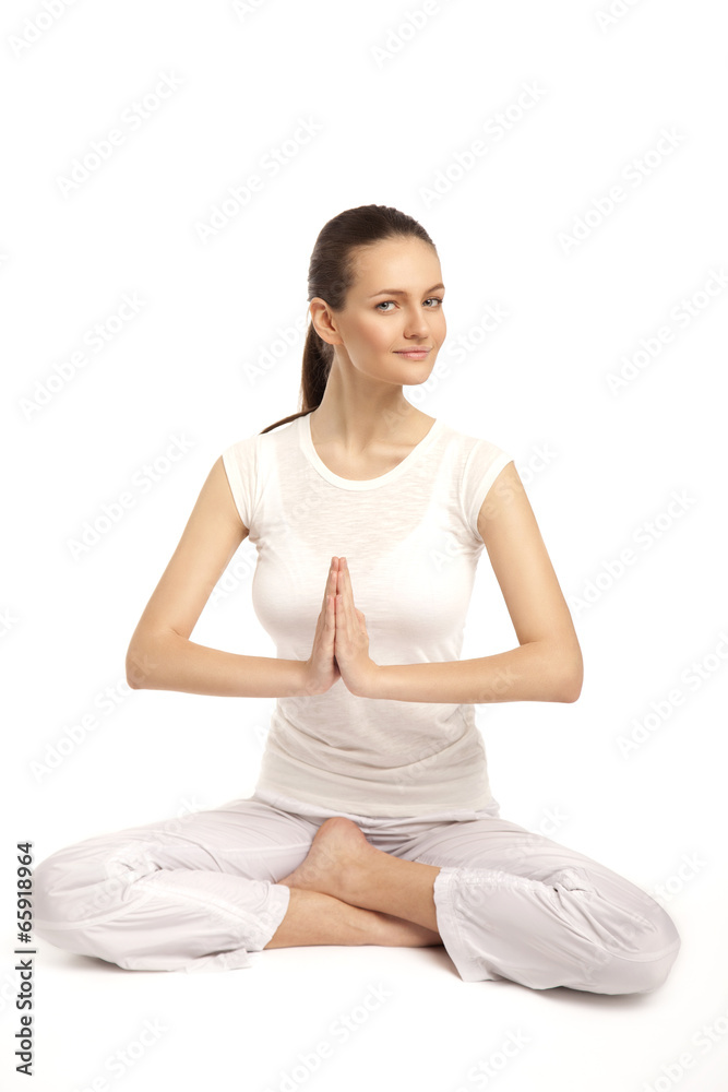 young beautiful yoga posing on a studio background9 young beautiful yoga posing on a studio background9