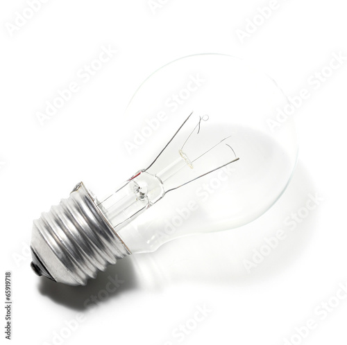 Electric Light Bulb on White background