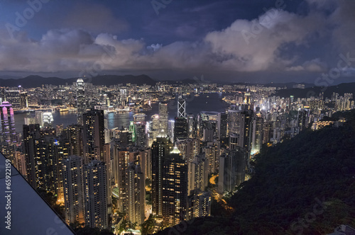 香港島ビクトリアピークからの夜景
