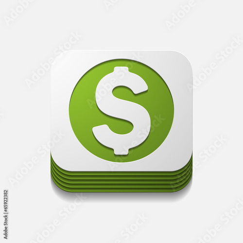 square button: money