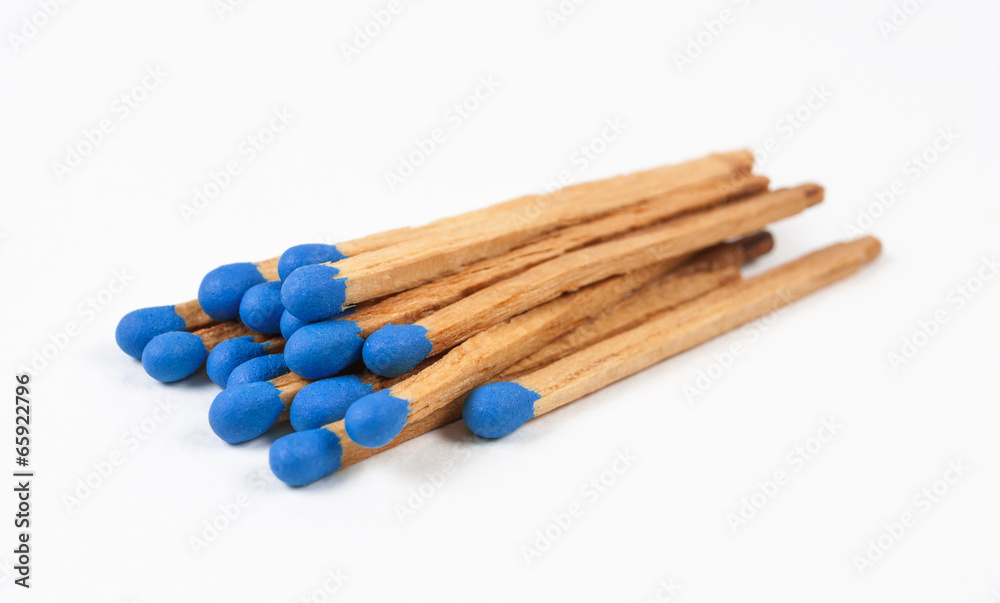 Pile of Dark Blue Matchsticks