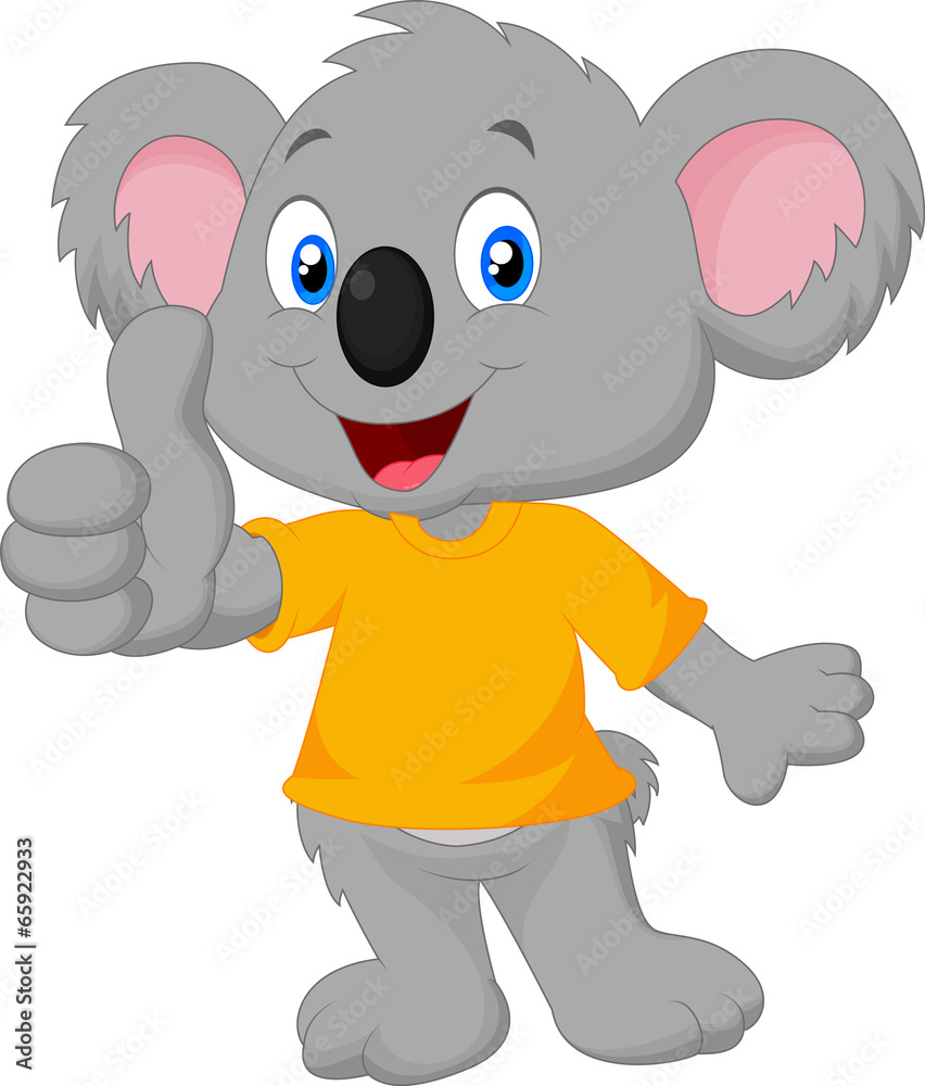 Fototapeta premium Cute koala giving thumb up