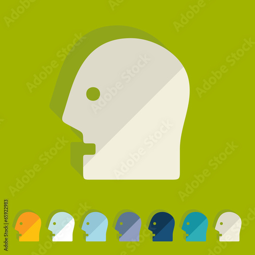 Flat design: head