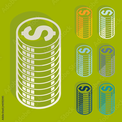 Flat design: money