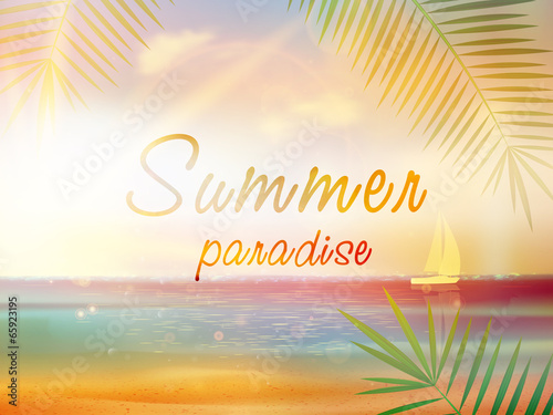 Summer time background with copyspace.