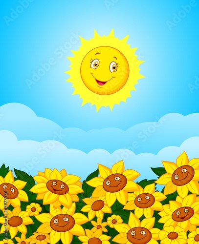 Fototapeta Naklejka Na Ścianę i Meble -  Sun flower field