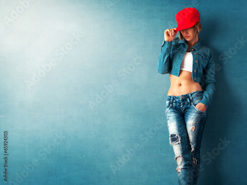 Obraz na plátně Sexy young woman